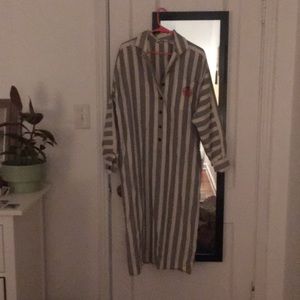 Vintage striped shirt dress
